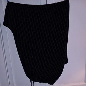 Women's Villager Liz Claiborne Black Pinstripe 24W (3X) Dress Pants Wide Leg